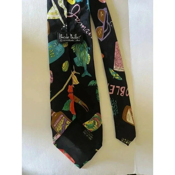 Nicole Miller Vintage 1990 Jamacin Black Tie - Picture 4 of 5